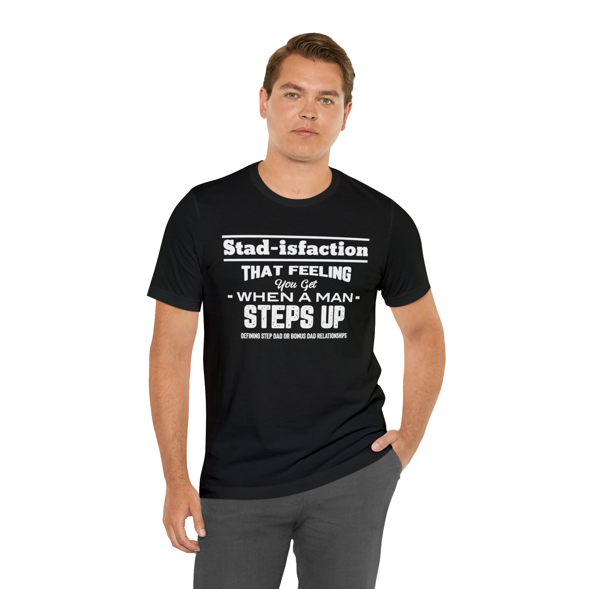 Fathers Day Gift Step Dad Unisex Softstyle T-Shirt Stad-isfaction Step Dad