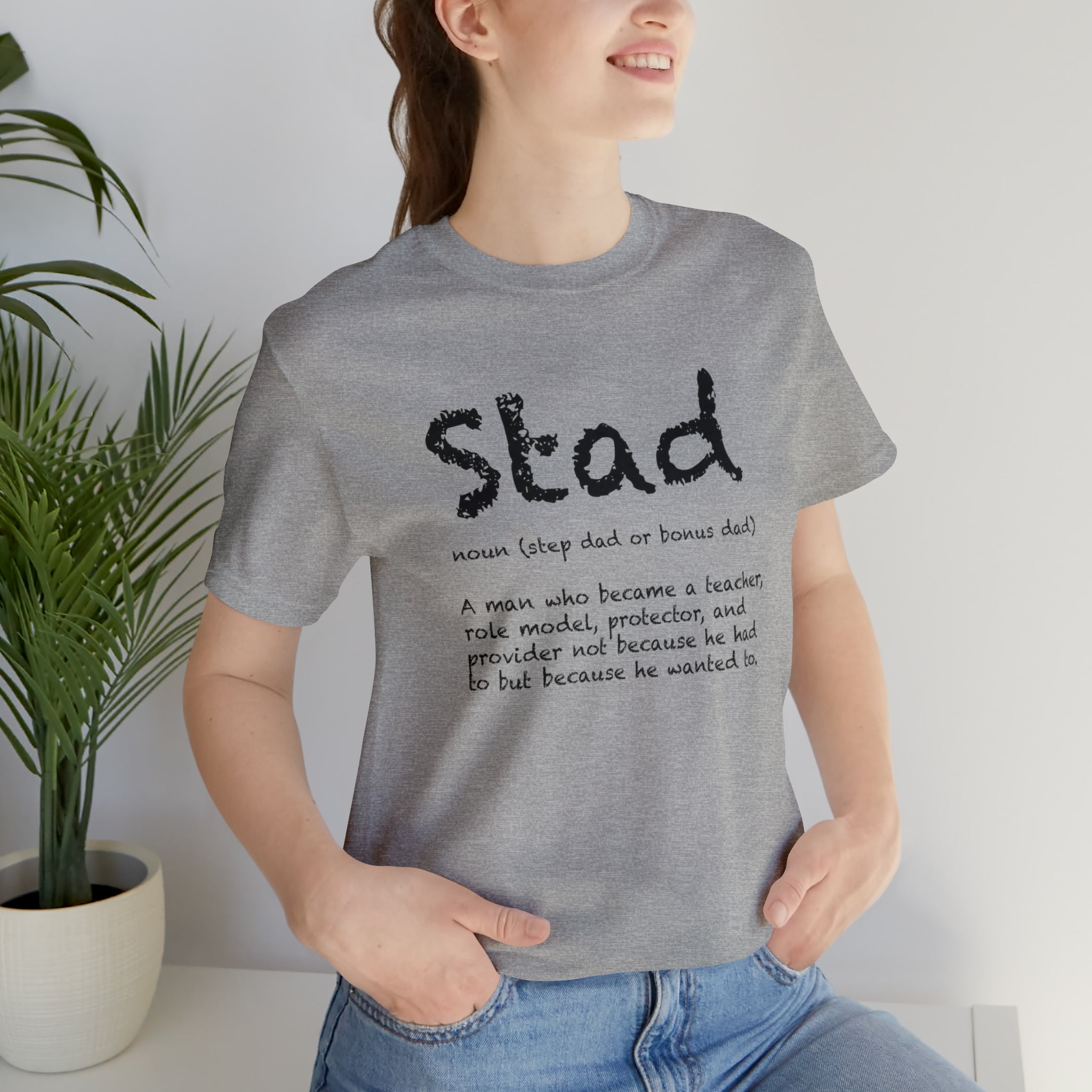 Fathers Day Gift Step Dad Unisex Softstyle T-Shirt Stad Step definition