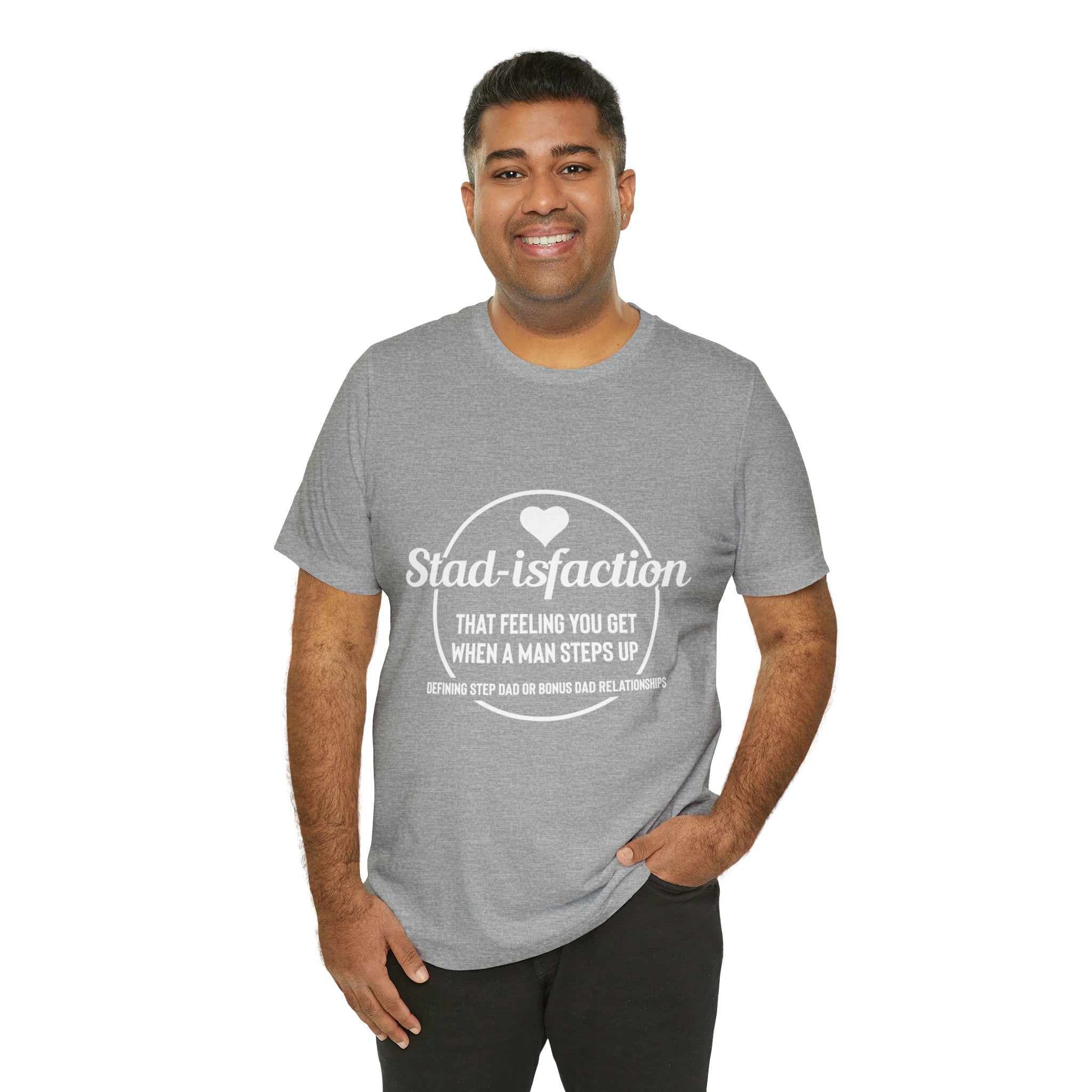 Fathers Day Gift Step Dad Unisex Softstyle T-Shirt Stad -isfaction step Dad