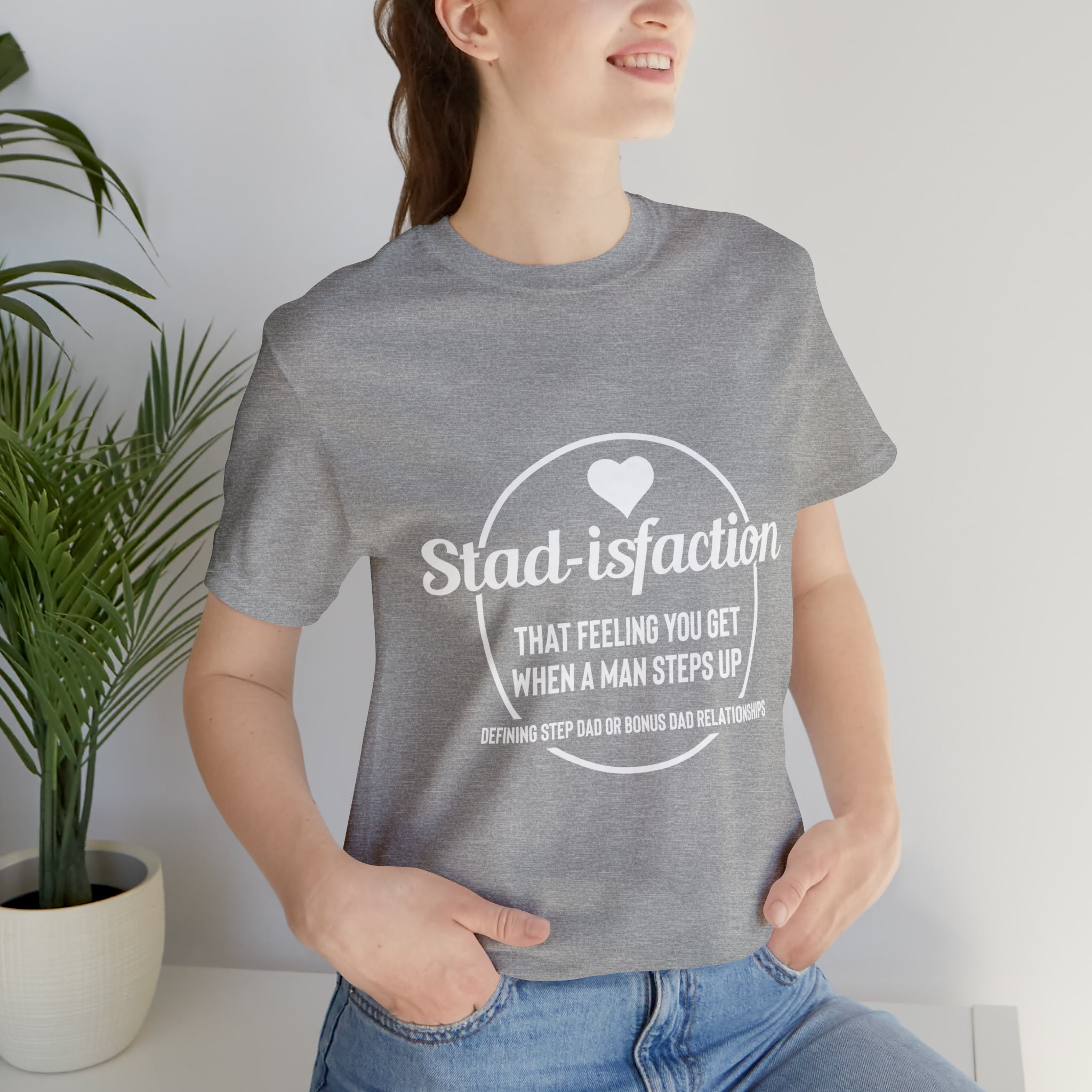 Fathers Day Gift Step Dad Unisex Softstyle T-Shirt Stad -isfaction step Dad