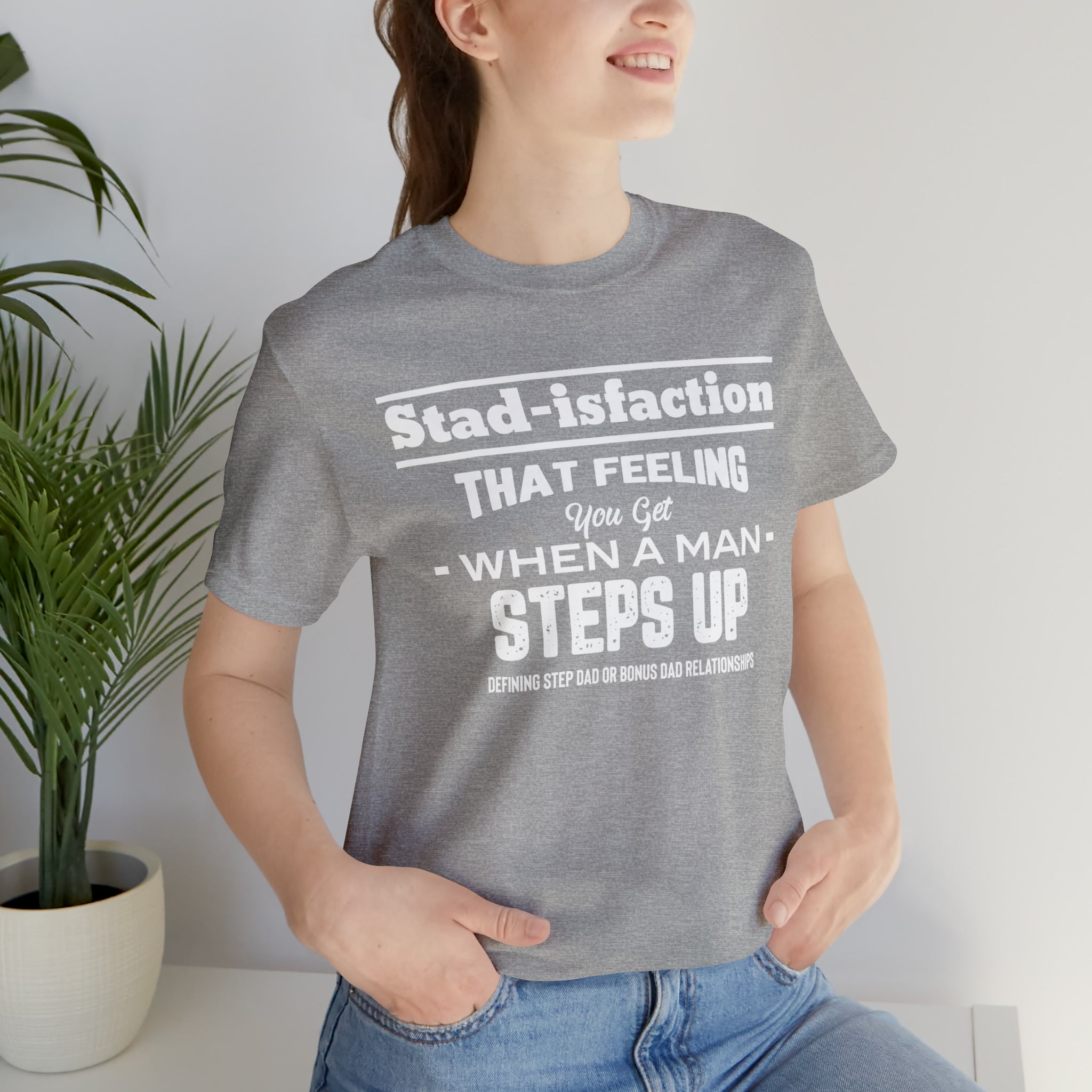 Fathers Day Gift Step Dad Unisex Softstyle T-Shirt Stad-isfaction Step Dad