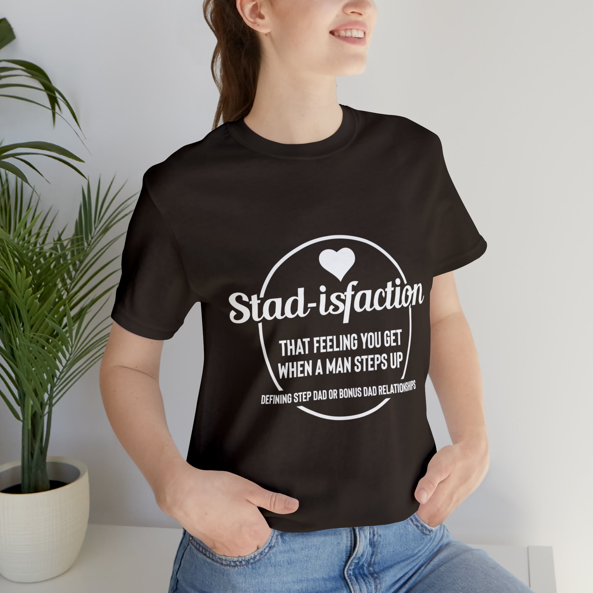 Fathers Day Gift Step Dad Unisex Softstyle T-Shirt Stad -isfaction step Dad